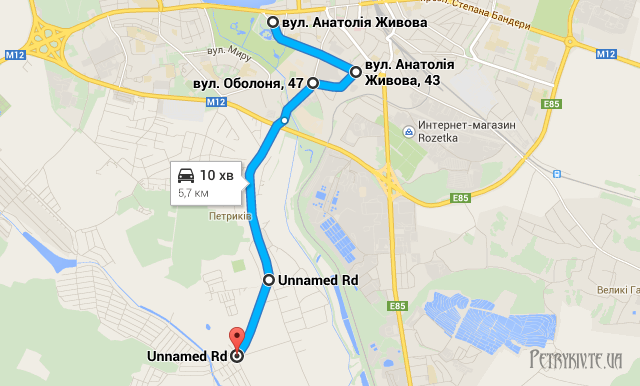 Найкоротший маршрут Тернопіль – Петриків 3 гривні?